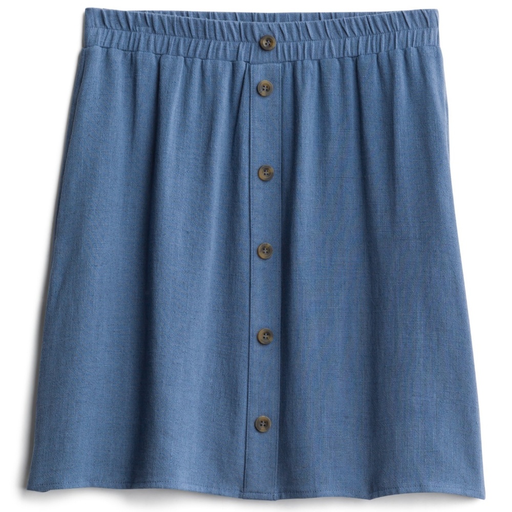 Button Front Skirt L